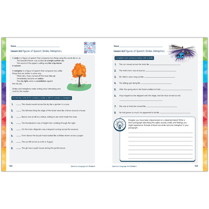 Spectrum Language Arts Workbook, Grade 6