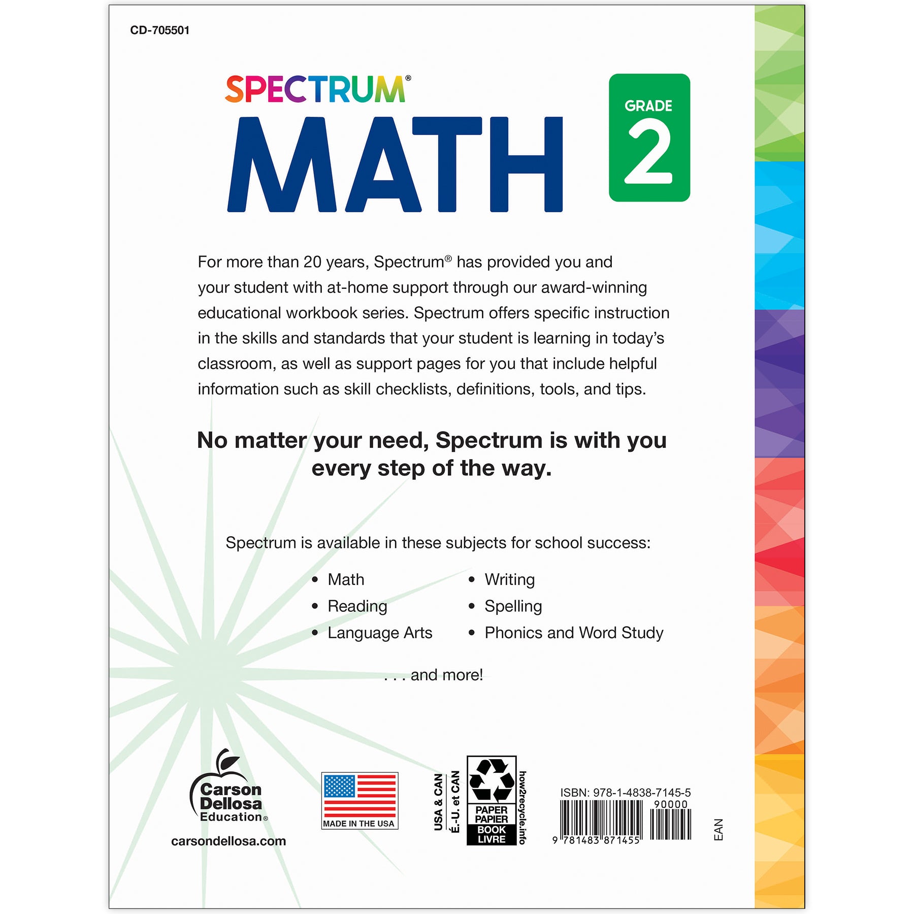 Math Homework Spectrum Spectrum Math Workbook, Grade 2 – ES School Supply