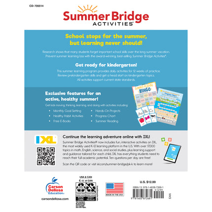 Summer Bridge Activities Gr Pk - K
