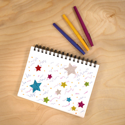 Glitter Foam Stickers - Stars - Multicolor