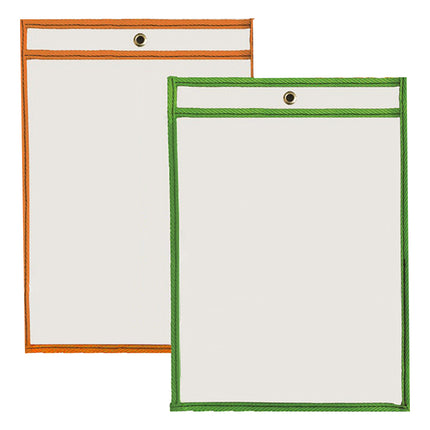 Dry Erase Pockets, 9" x 12", Assorted Colors, Set of 30