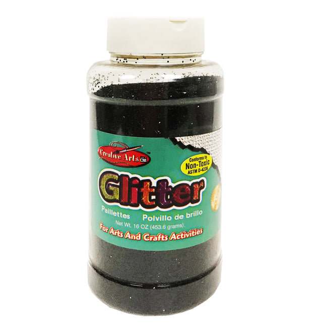 Glitter, 16 oz. Bottle, Black