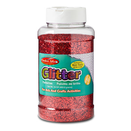 Glitter, 16 oz. Bottle, Red