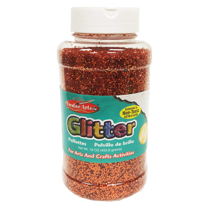 Glitter, 16 oz. Bottle, Orange