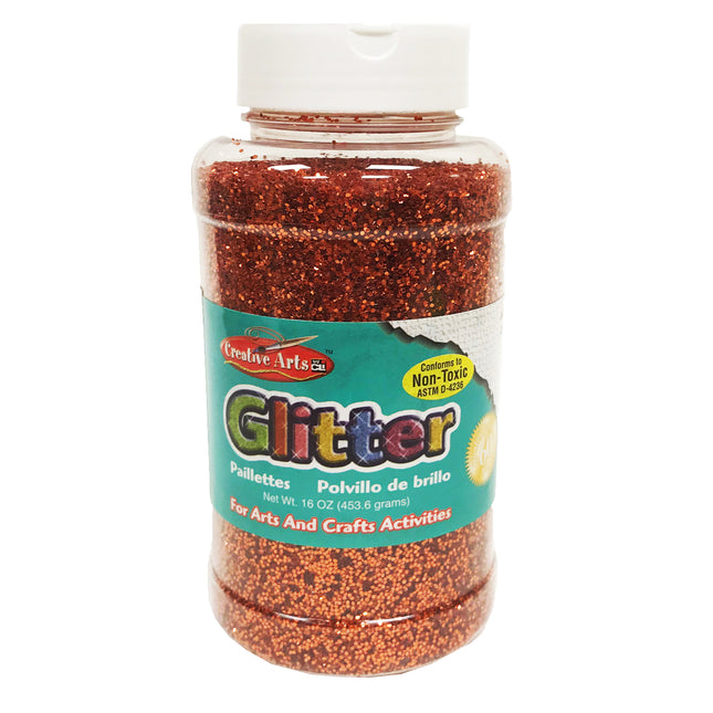 Glitter, 16 oz. Bottle, Orange