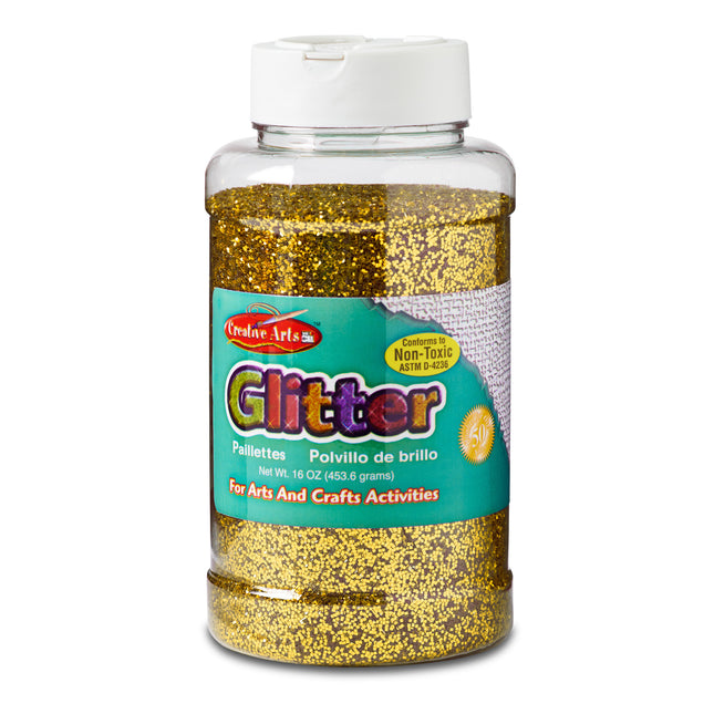 Glitter, 16 oz. Bottle, Gold