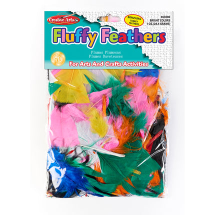 Bright Hues Fluffy Turkey Feathers