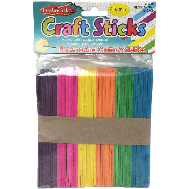 Colored Craft Sticks, Regular Size