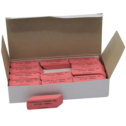 Pink Wedge Erasers, Small, Box of 36