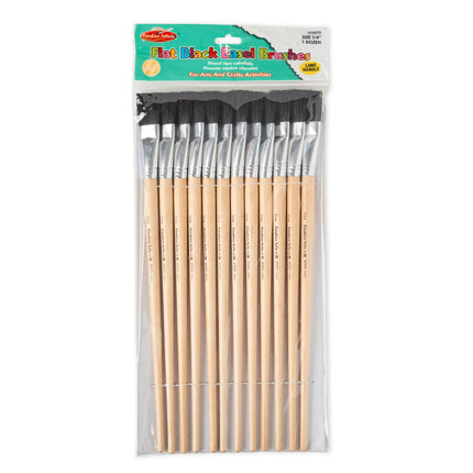 Long Handle Easel Brush, Size 18, Natural Bristle