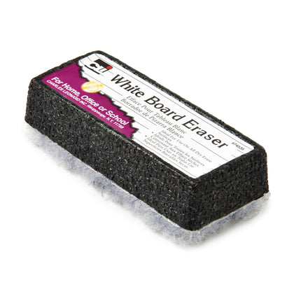 Eraser, Whiteboard, Felt/Foam, Gray and Black, 1 Eraser