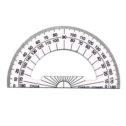 Protractor Plastic, 12pk 4 Inch