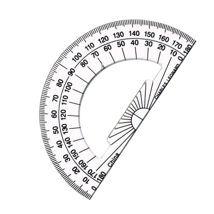 Protractor Plastic, 12pk 4 Inch