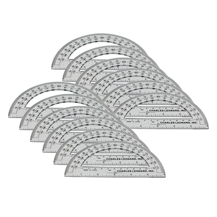 Protractor Plastic, 12pk 6 Inch