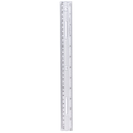 36pk 12in Plastic Ruler Clear