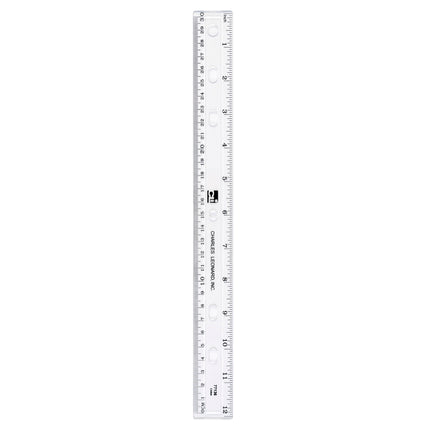 36pk Translucent 12in Plastic Ruler