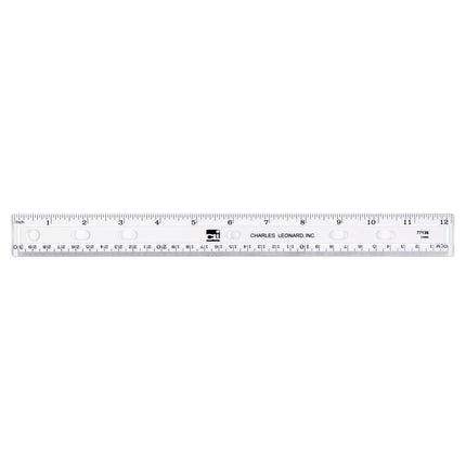 36pk Translucent 12in Plastic Ruler