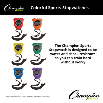 Stop Watch, Assorted Colors, Pack of 6