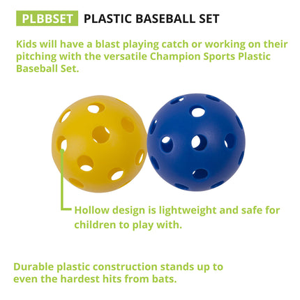 Plastic Baseballs, Set of 6