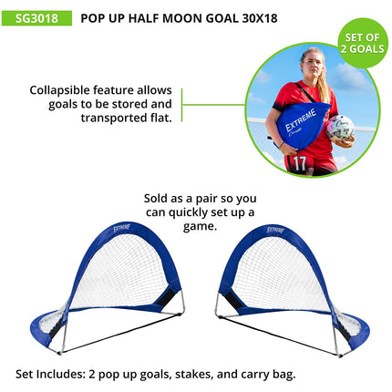 Pop-Up Half Moon Goal, 30" x 18"