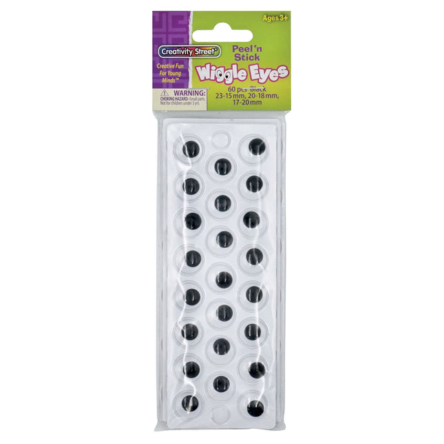Peel & Stick Wiggle Eyes on Sheets, Assorted Sizes