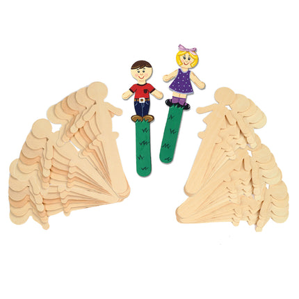 Natural Wood Craft Sticks, People