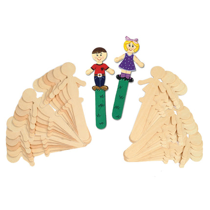 Natural Wood Craft Sticks, People