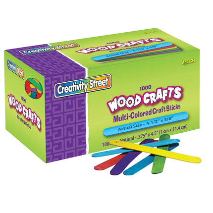 Regular Craft Sticks, Bright Hues Assorted