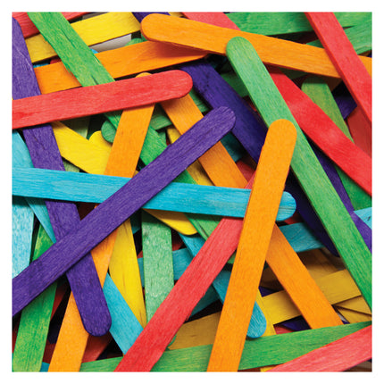 Regular Craft Sticks, Bright Hues Assorted