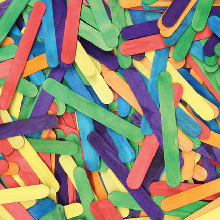 Jumbo Craft Sticks, Bright Hues Assorted, 500 Pieces