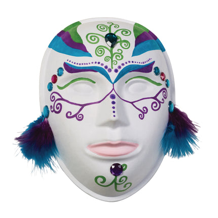Paperboard Mask, Face, White, 1 Piece