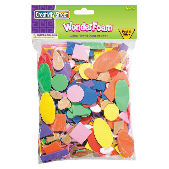 WonderFoam® Peel & Stick Shapes, Assorted Shapes, Colors & Sizes
