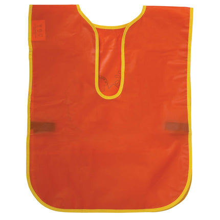 Children's Artist Smock, Ages 3 to 8, Orange, 15" x 12", 1 Piece
