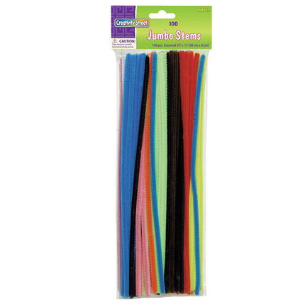 Jumbo Stems, Assorted, 100 Pieces