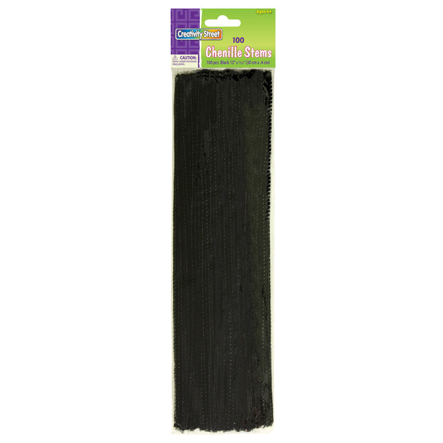 Regular Stems, Black, 100 Pieces