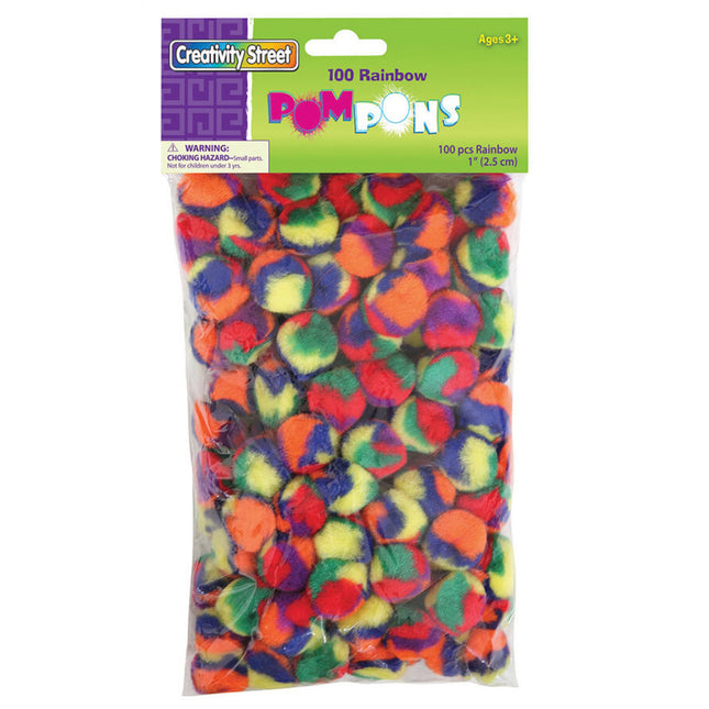 Pom Pons, Color Splash, 100 Pieces