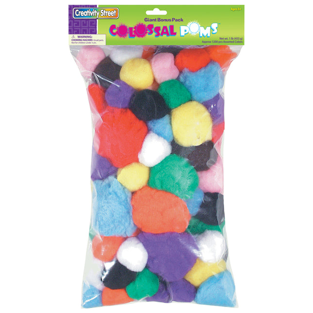 Poms, Assorted Sizes, 1 lb.