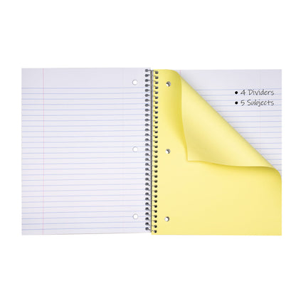 5 Sub Notebook Wide Ruled Assorted