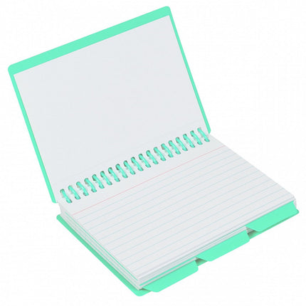 Spiral Bound Index Card Notebook with Index Tabs, Assorted Tropic Tones Colors