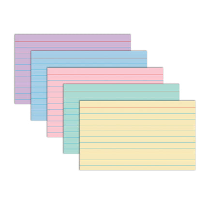 Index Cards 3 X 5 Ruled Asst Colors