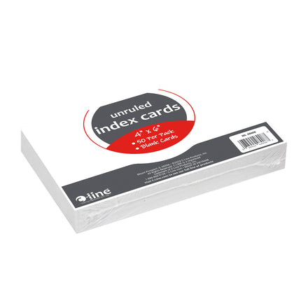 4x6 Index Cards White Unruled 50ct