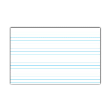 5 X 8 Index Cards White Ruled 25ct