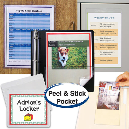 Add-On Filing Pocket, 8-3/4" x 5-1/8", Pack of 10