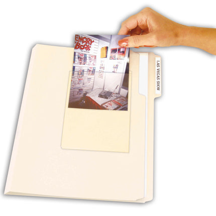 Peel & Stick Photo Holders, Clear, 4" x 6", Pack of 10