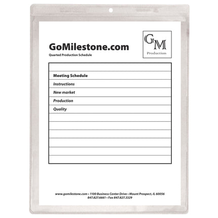 Vinyl Shop Ticket Holders, Welded, Both Sides Clear, 8-1/2" x 11", Box of 50