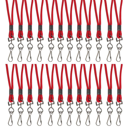 Standard Lanyard, Red, Swivel Hook, Pack of 24
