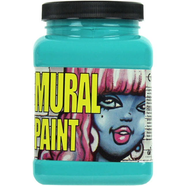 Mural Paint, Calypso Cobalt Turquoise Light, Pint