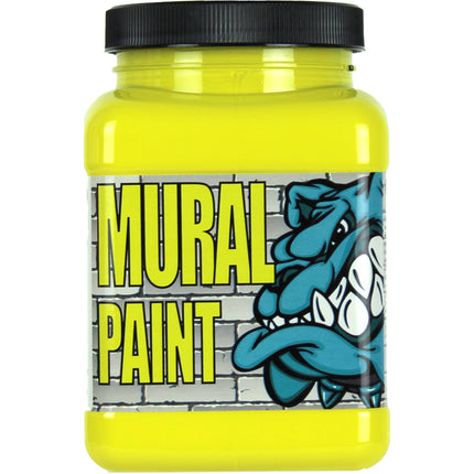 Mural Paint, Smiley Face Bright Yellow, Pint