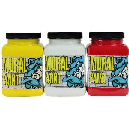 Mural Paint, Pint, 6 Primary Colors Set