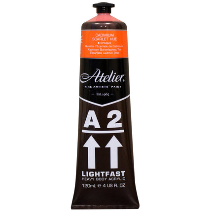 Atelier Cadmium Scarlet Acrylic A2 Heavybody Lightfast